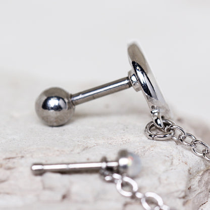 316L Stainless Steel Moon Chain Nose & Cartilage Earring