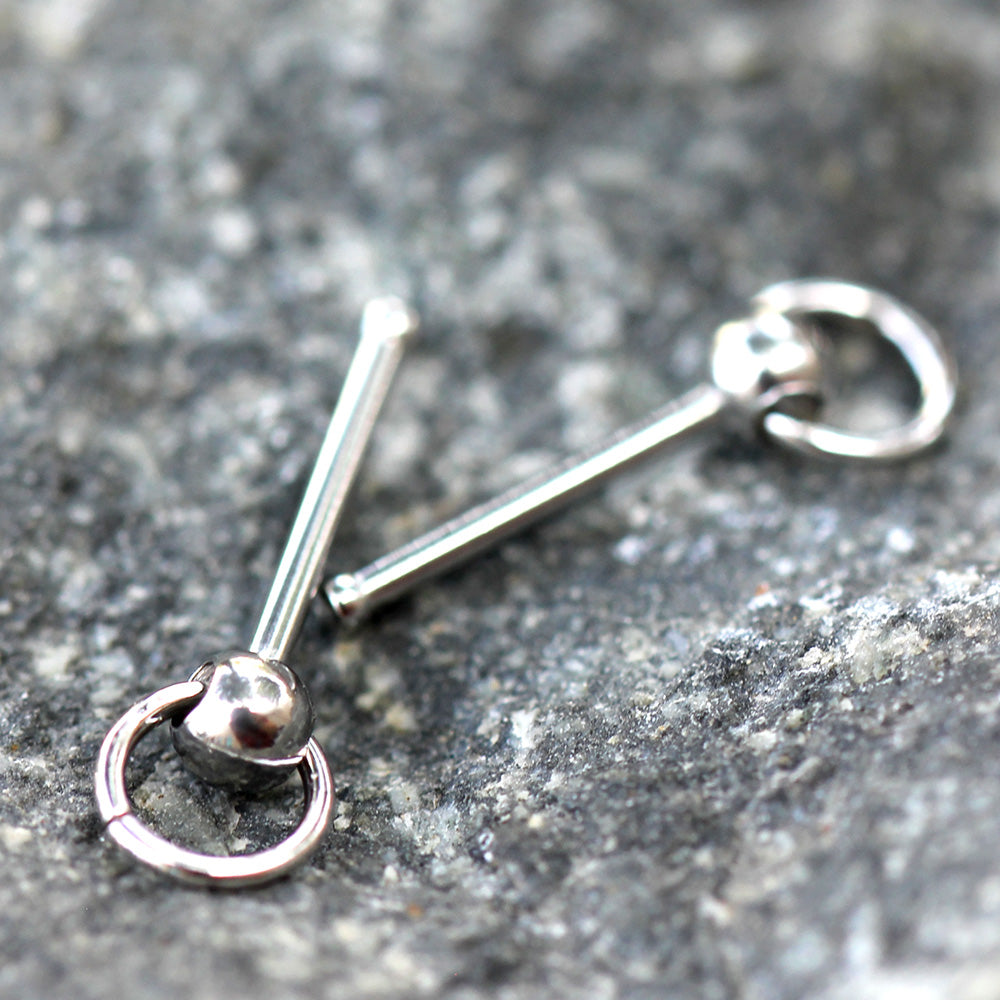 316L Stainless Steel Slave Ring Stud Nose Ring - Skin Metals