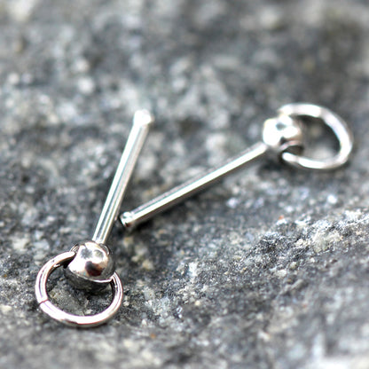 316L Stainless Steel Slave Ring Stud Nose Ring - Skin Metals