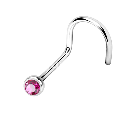 Press Fit Gem Ball 316L Surgical Steel Nose Screw Rings Nose Ring Skin Metals