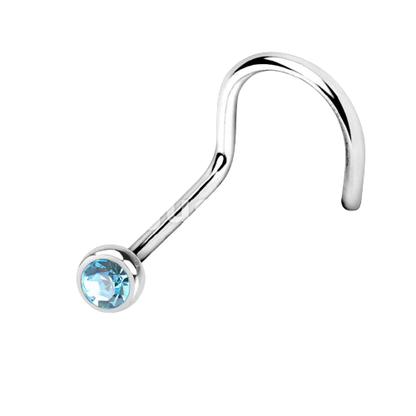 Press Fit Gem Ball 316L Surgical Steel Nose Screw Rings Nose Ring Skin Metals