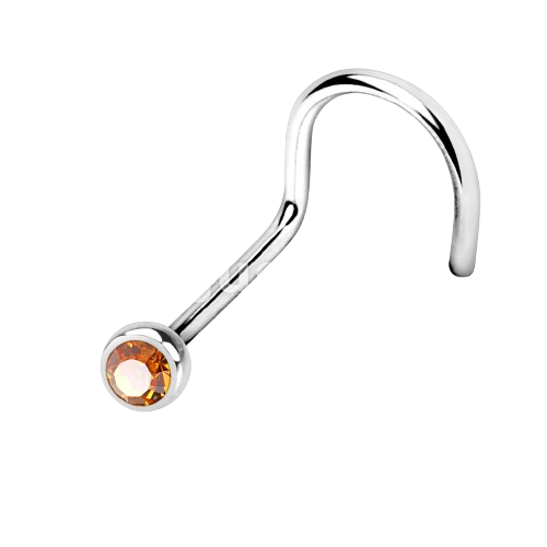 Press Fit Gem Ball 316L Surgical Steel Nose Screw Rings Nose Ring Skin Metals