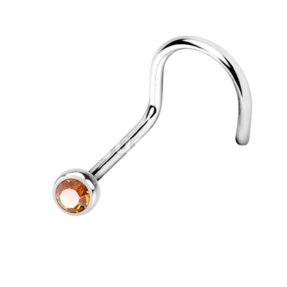 Press Fit Gem Ball 316L Surgical Steel Nose Screw Rings Nose Ring Skin Metals