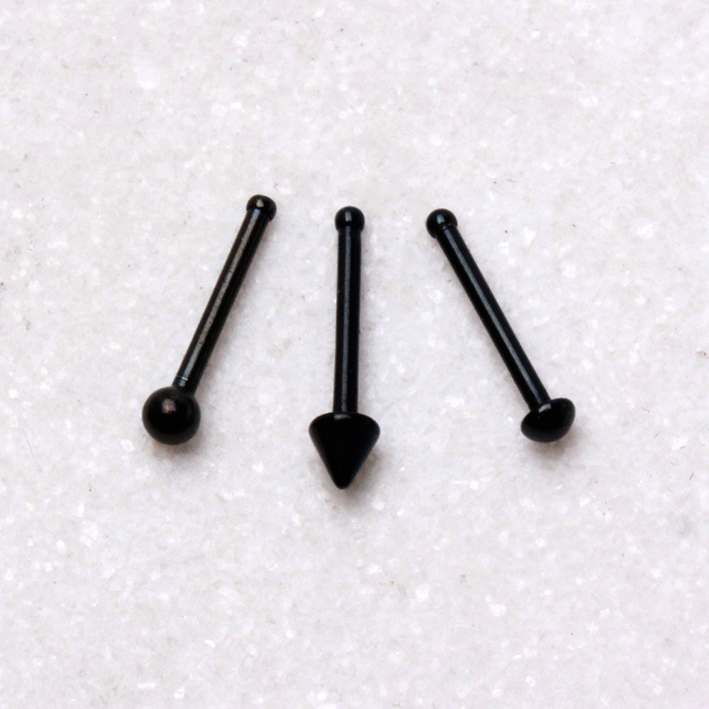 Black PVD Nose Bone, Ball Spike or Dome