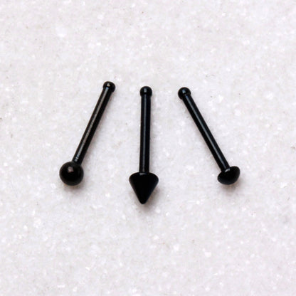 Black PVD Nose Bone, Ball Spike or Dome