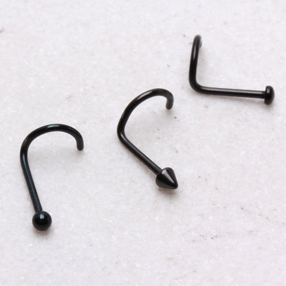 Black PVD Nose Screw, Ball Spike or Dome