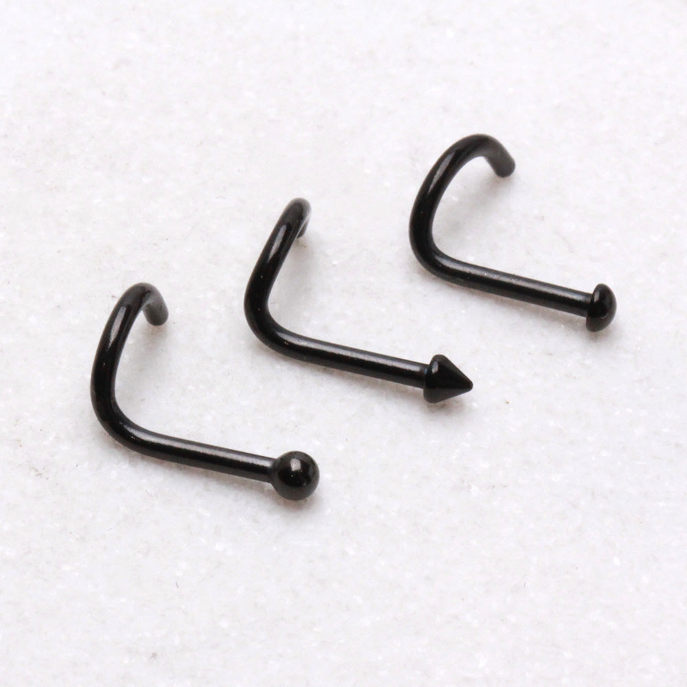 Black PVD Nose Screw, Ball Spike or Dome