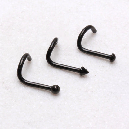 Black PVD Nose Screw, Ball Spike or Dome