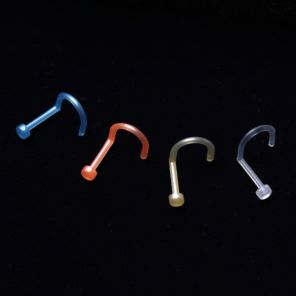 Flexible Polypropylene Metallic Screw Nose Ring — Left - Skin Metals