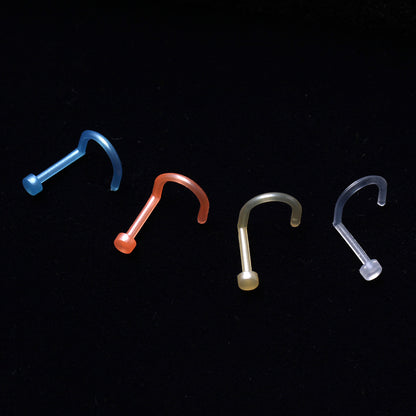 Flexible Polypropylene Metallic Screw Nose Ring — Left - Skin Metals
