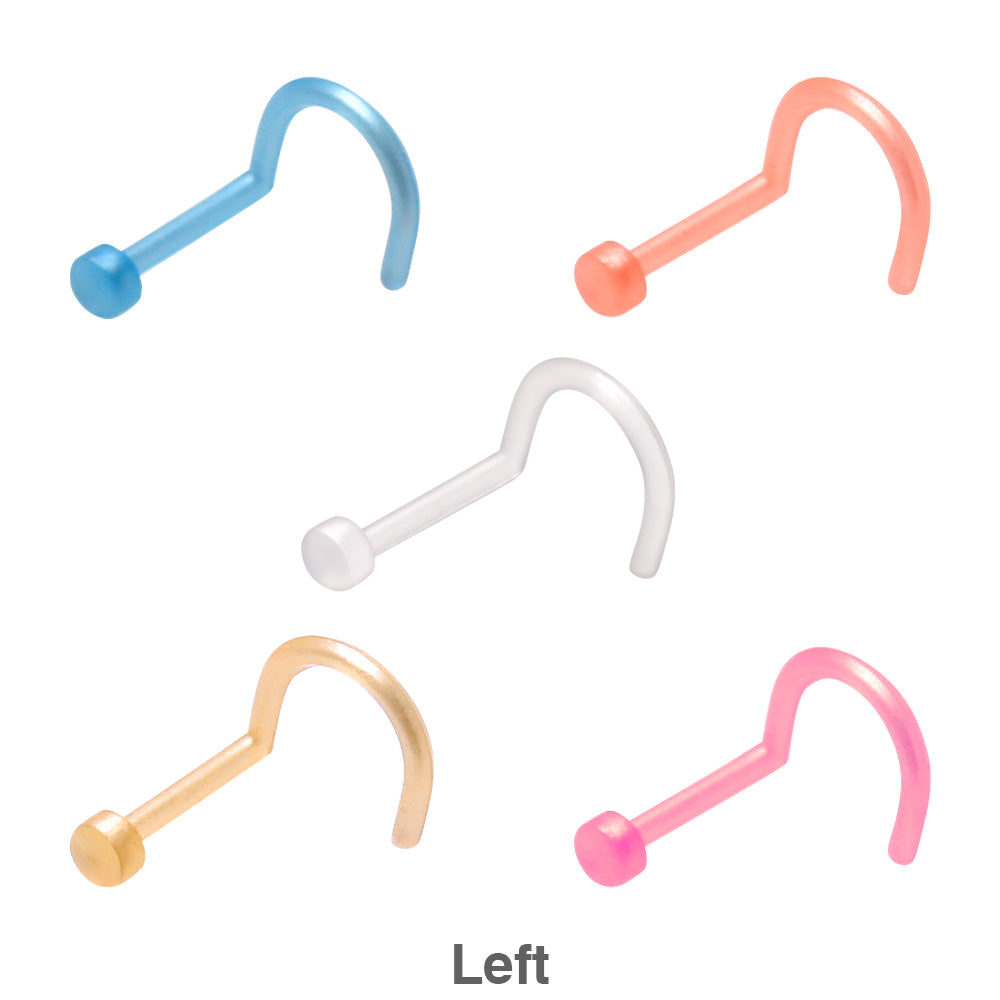 Flexible Polypropylene Metallic Screw Nose Ring — Left - Skin Metals