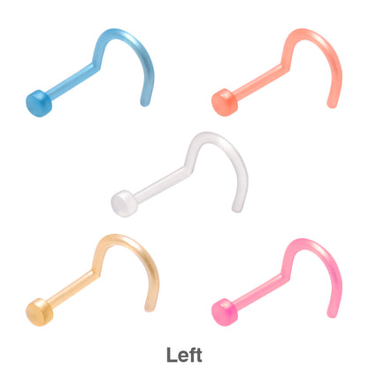 Flexible Polypropylene Metallic Screw Nose Ring — Left - Skin Metals