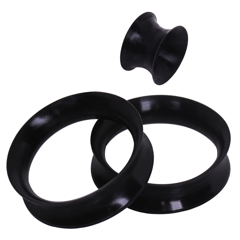 Ultra Thin Silicone Tunnel Plug — Sold as Pair