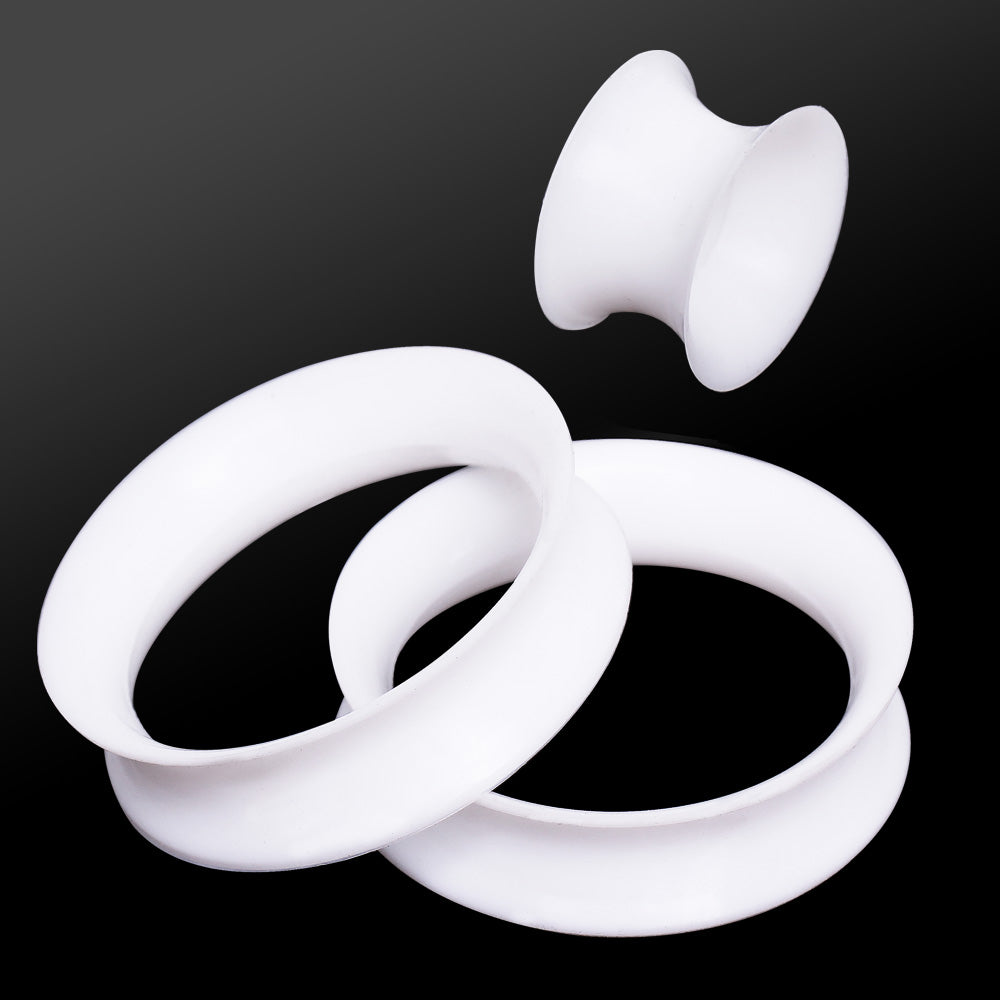 Ultra Thin Silicone Tunnel Plug — Sold as Pair