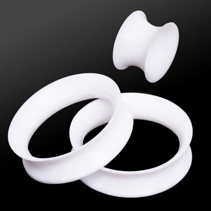 Ultra Thin Silicone Tunnel Plug — Sold as Pair