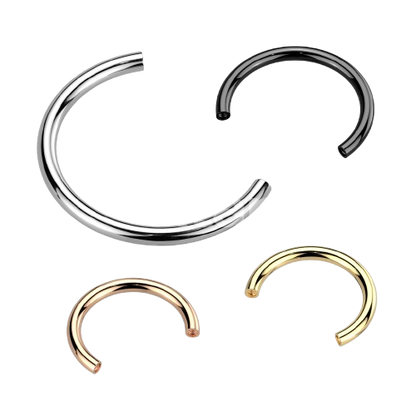 Implant Grade Titanium Internally Threaded Horseshoe Circular Barbell Pins Circular Barbell Skin Metals