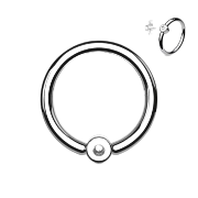 Implant Grade Titanium Captive Bead Ring With Internally Threaded Flat Round Bead for 16g Top Parts Captive Bead Skin Metals