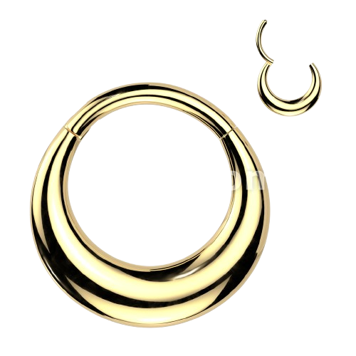 High Quality Precision All 316L Surgical Steel Hollow Thick Hinged Segment Hoop Ring Septum Ring Impulse Piercings