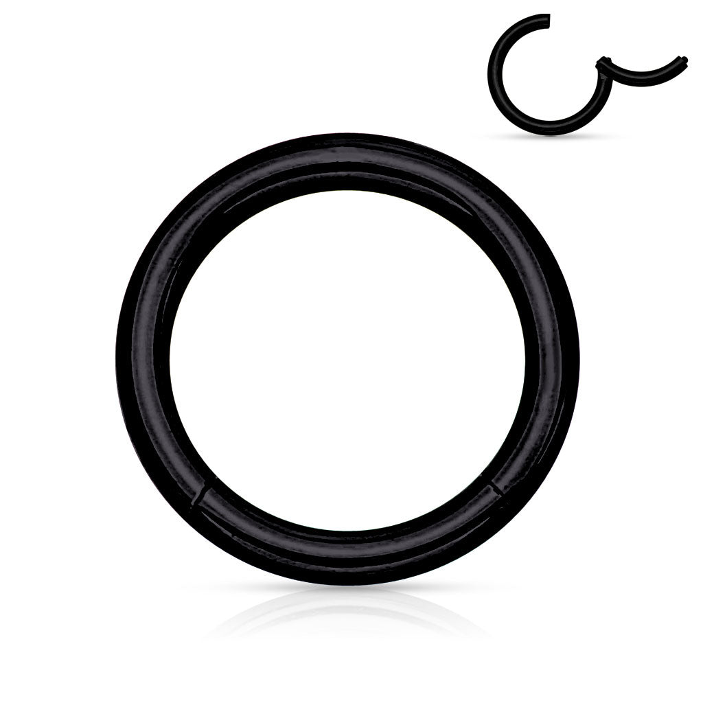 PVD Over High Quality Precision Surgical Steel Hinged Segment Hoop Rings Septum Ring Skin Metals