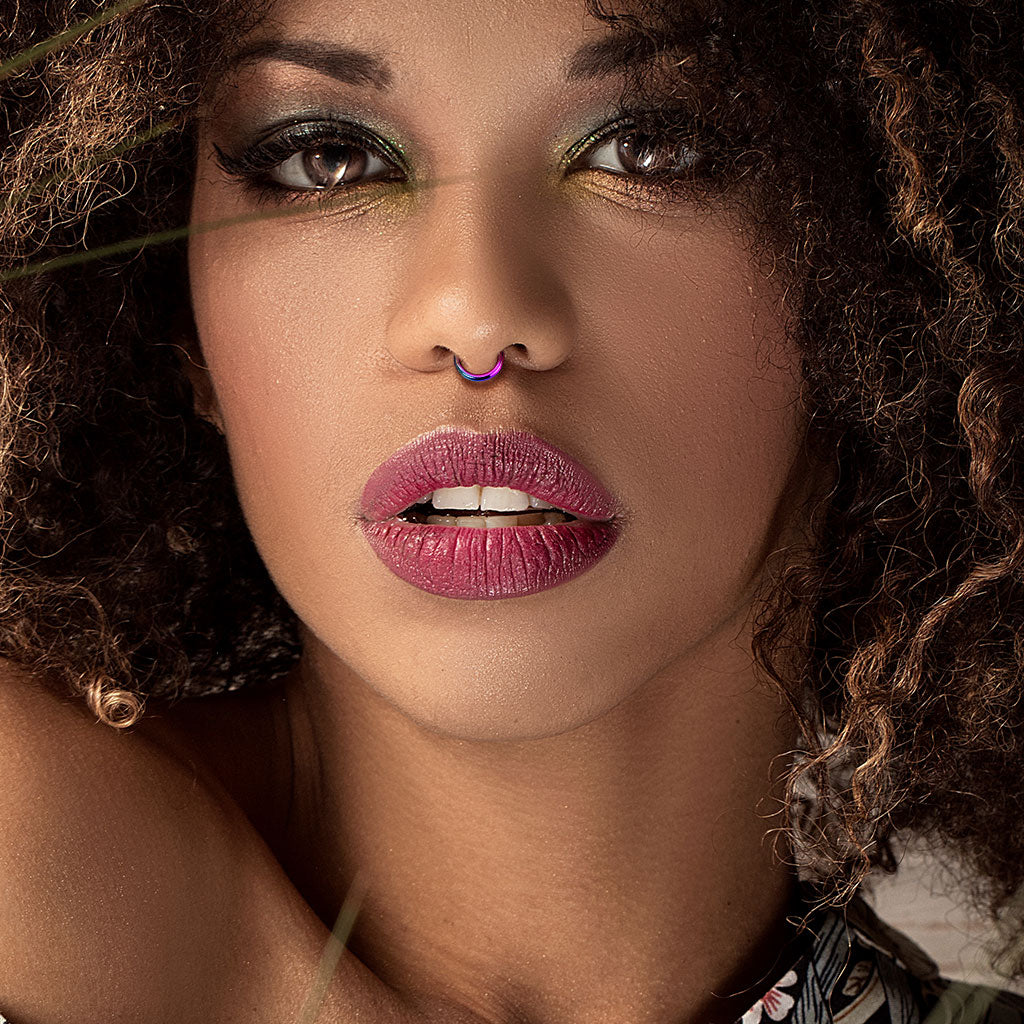 PVD Over High Quality Precision Surgical Steel Hinged Segment Hoop Rings Septum Ring Skin Metals