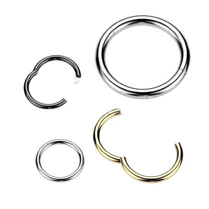 Implant Grade Titanium Half Closure New Secure Hook Hinged Segment Ring Hinged Ring Skin Metals