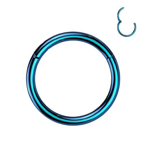 Implant Grade Titanium PVD Plated Hinged Segment Hoop Ring Hinged Ring Skin Metals