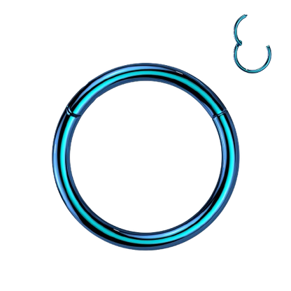 Implant Grade Titanium PVD Plated Hinged Segment Hoop Ring Hinged Ring Skin Metals