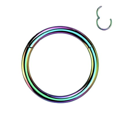Implant Grade Titanium PVD Plated Hinged Segment Hoop Ring Hinged Ring Skin Metals