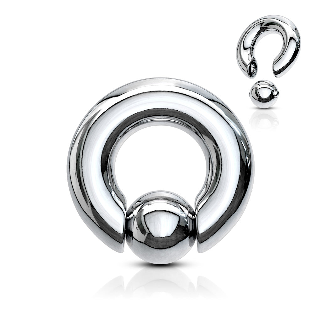 Spring Action Easy Pop Out Hand Polished 316L Surgical Steel Ball Closure Rings Septum Ring Impulse Piercings