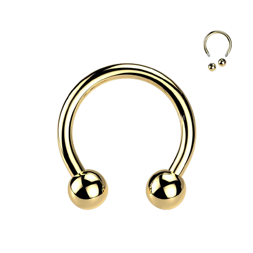 Implant Grade Titanium Externally Threaded PVD Plated Horseshoe Horseshoe Skin Metals