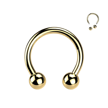 Implant Grade Titanium Externally Threaded PVD Plated Horseshoe Horseshoe Skin Metals