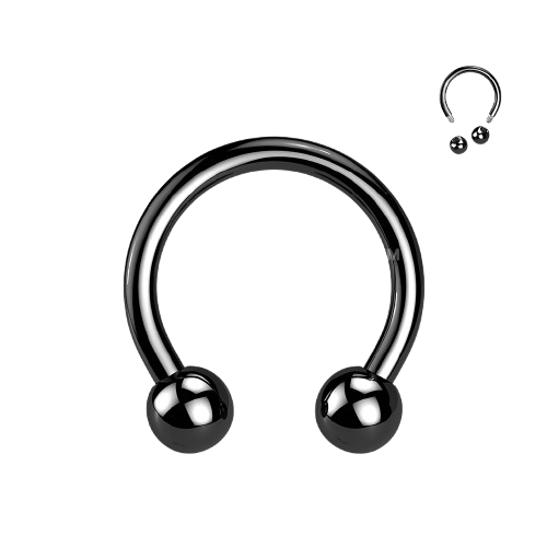 Implant Grade Titanium Externally Threaded PVD Plated Horseshoe Horseshoe Skin Metals