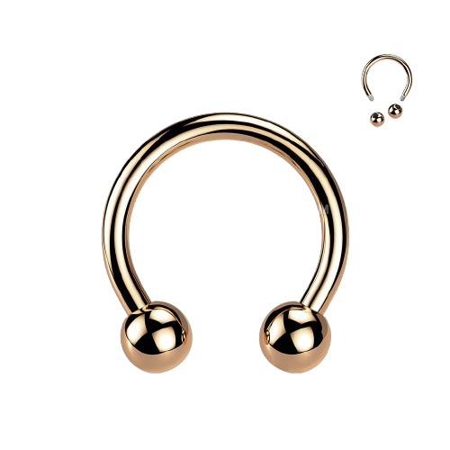 Implant Grade Titanium Externally Threaded PVD Plated Horseshoe Horseshoe Skin Metals