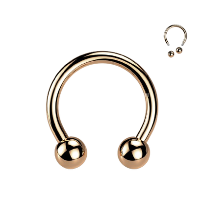 Implant Grade Titanium Externally Threaded PVD Plated Horseshoe Horseshoe Skin Metals