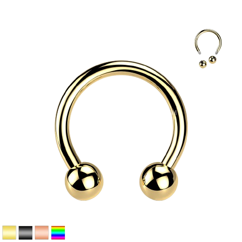 Implant Grade Titanium Externally Threaded PVD Plated Horseshoe Horseshoe Skin Metals