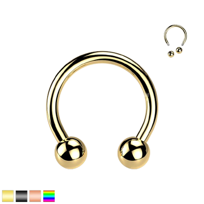 Implant Grade Titanium Externally Threaded PVD Plated Horseshoe Horseshoe Skin Metals