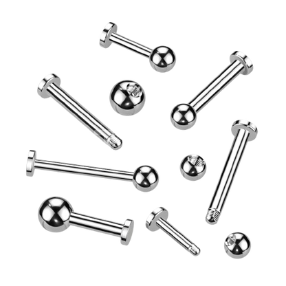 Implant Grade Titanium Externally Threaded Labret Labret Skin Metals