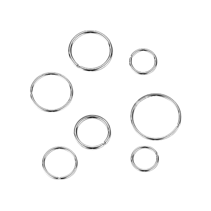 Implant Grade Titanium Seamless Bendable Hoop Hoop Rings Skin Metals