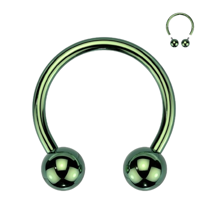 Implant Grade Titanium Internally Threaded PVD Plated Horseshoe Horseshoe Skin Metals