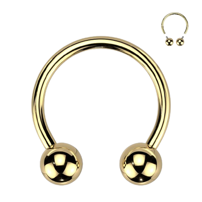 Implant Grade Titanium Internally Threaded PVD Plated Horseshoe Horseshoe Skin Metals