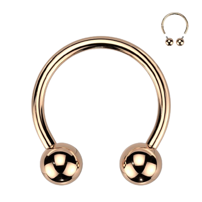 Implant Grade Titanium Internally Threaded PVD Plated Horseshoe Horseshoe Skin Metals