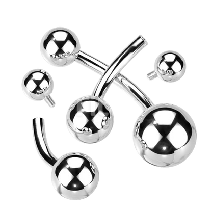 Implant Titanium Internally Threaded Basic Ball Belly Button Ring Belly Button Ring Skin Metals