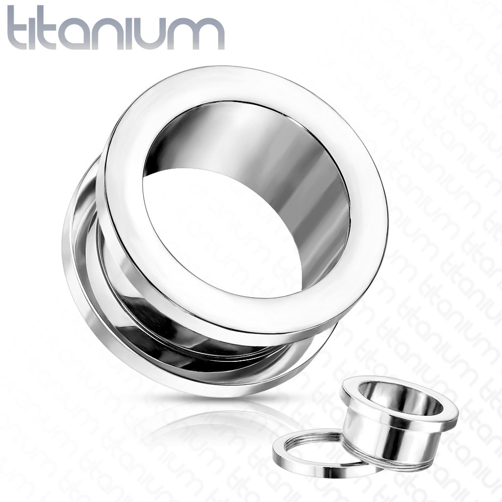 Implant Grade Titanium Screw Fit Double Flare Flesh Tunnel Plugs Impulse Piercings