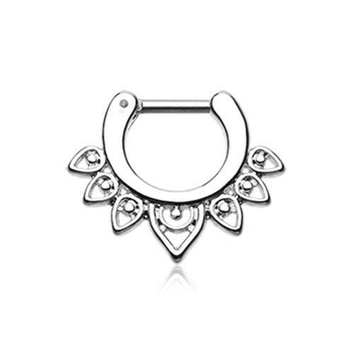 Acerose Filigree Septum Clicker Septum Ring Impulse Piercings 16 GA (1.2mm) 1/4" (6mm)