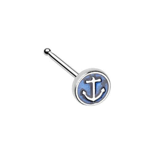 Anchor Inlay Nose Stud Ring Nose Ring Impulse Piercings