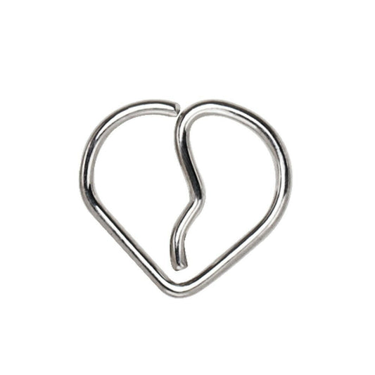 Annealed 316L Stainless Steel Broken Heart Cartilage Earring Cartilage Impulse Piercings