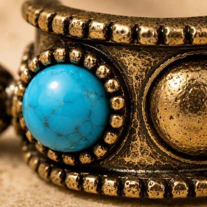 Antique Gold Plated Turquoise Cartilage Cuff Earring - Skin Metals