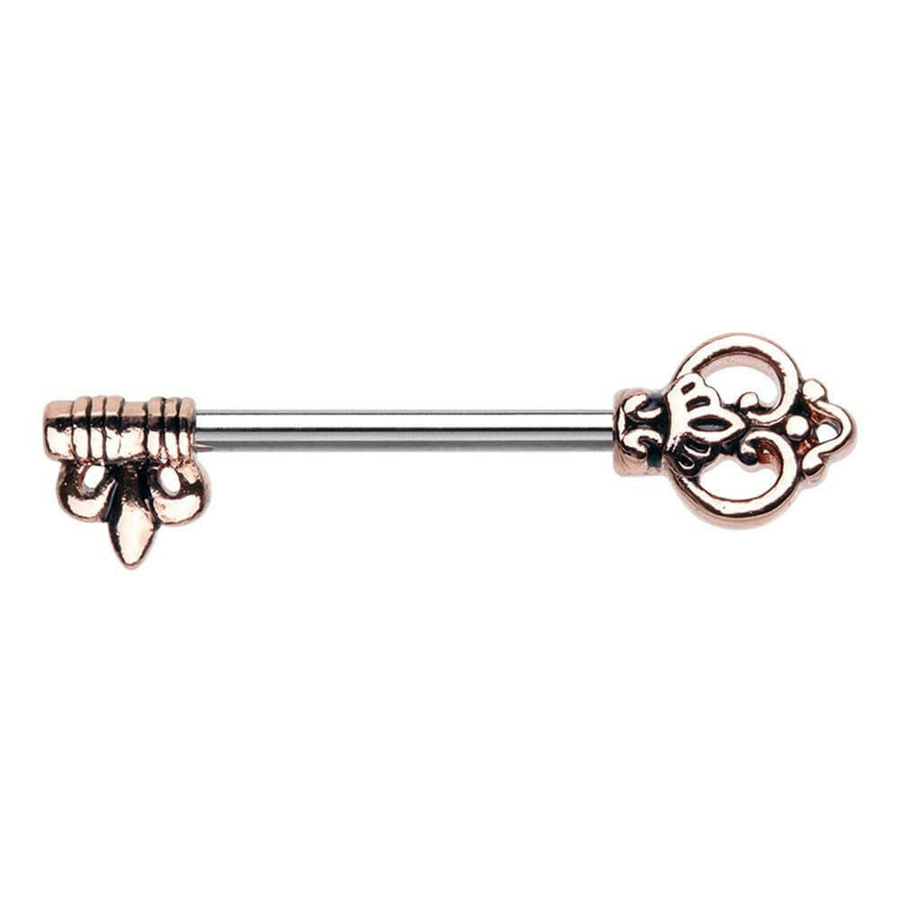 Antique Key Nipple Barbell Ring Nipple Ring Impulse Piercings