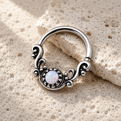 Antique Ornate Wave Seamless Ring - Skin Metals