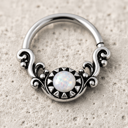 Antique Ornate Wave Seamless Ring - Skin Metals